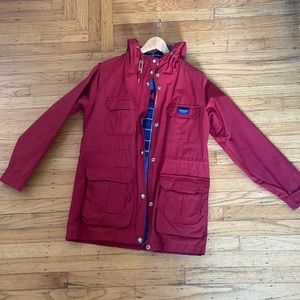 Penfield red raincoat